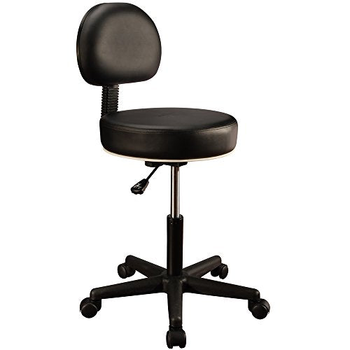 Master Massage Pneumatic Hydrolic Rolling Massage Clinical Spa Tattoo Office Swivel Stool with Backrest