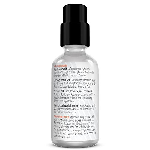 Hyaluronic Hydration Honey Concentrated Hyaluronic Acid Serum with Super Charged Moisturizers Natural Moisturizing Factors Amino Acid Complex 2 fl oz/ 59.4 ml (2 fl oz)