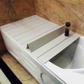 Foldable Bathtub Cover Caddy – PVC Shutter Lid with Heat Insulation