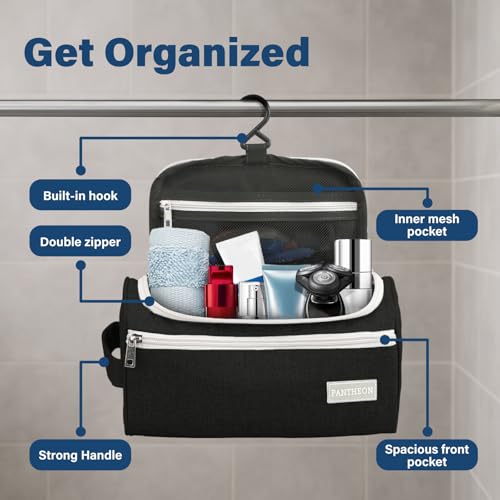 Emissary Hanging Travel Toiletry Bag for Men - Waterproof Dopp Kit