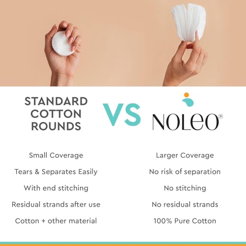 Large Cotton Rounds, 150 Count - Soft Pressed Pads for Baby Skin