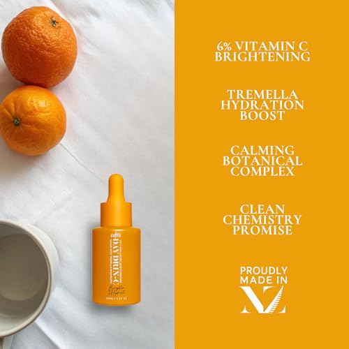 DAY DRIN-C 2 in 1 Face Hydration Serum with Vitamin C and Hyaluronic Acid, Moisturizing, Plumping, & Smoothing the Appearance of Fine Lines, 1.01 oz
