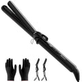 SimerSure Classic Black 1-Inch Ceramic Curling Iron with 12 Temp Settings, Dual Voltage