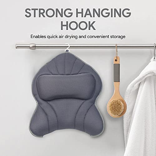 Extra Thick Bath Pillow with Suction Cups - Neck & Back Support
