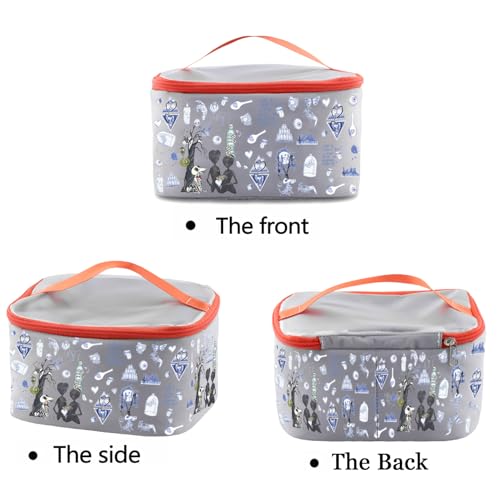 PXTIDY Corpse Horror Bride Inspired Cosmetic Case Bride Wedding Gift Horror Movie Makeup Organizer Bag Halloween Party Gift