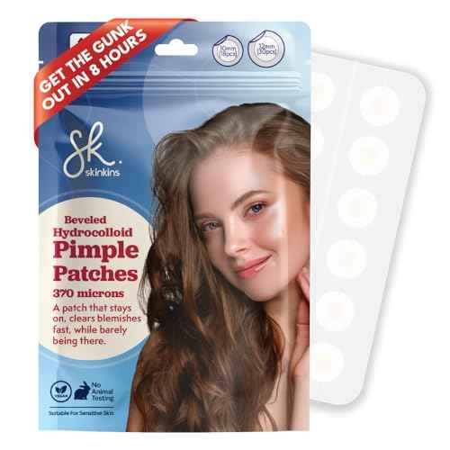 Invisible Pimple Patches for Face - Korean Hydrocolloid Acne Spot Treatment Dots, Ultra-Thin 0.37mm with Centella, Beveled Edge Grip, 48 Count (10mm and 12mm)