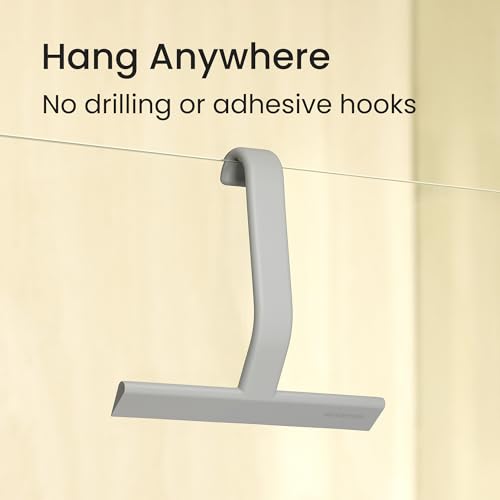 Shower Squeegee for Glass Doors - 10 Inch Silicone Streak-Free