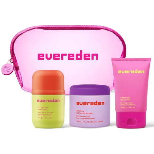 Evereden Preppy Teen Skincare Set - Face Wash, Moisturizer & Toner