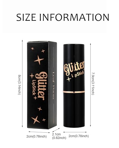 Metallic Diamond Glitter Lipstick - Long Lasting