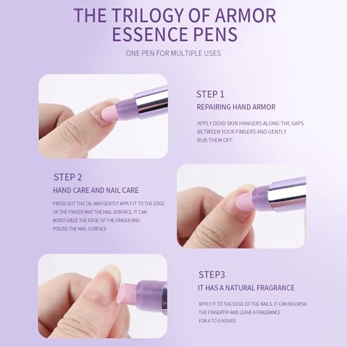 NIQZOPA 3-in-1 Ceramic Cuticle Oil Pusher Pen for Nail Care