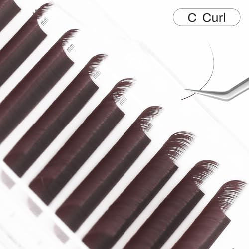Colored Volume Eyelash Extensions 0.07mm C Curl 8-15mm Mix