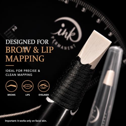 Brow Mapping Kit with Aluminum Ruler & 2 Peel-Off Pencils