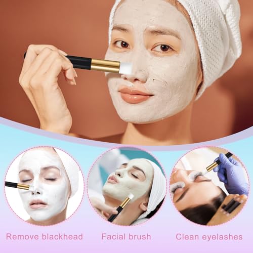50PCS Lash Shampoo Set with Brushes & Foam Bottles for Eyelash Care