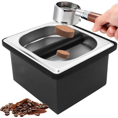 Stainless Steel Espresso Knock Box with Removable Bar