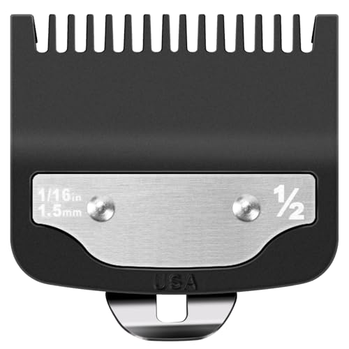 Replacement for Wahl Clipper Guards Set, Compatible with Wahl 1/2 Clipper Guard, 1/16"1.5mm Metal Hair Clipper Guards Set for Professional Stylists and Barbers