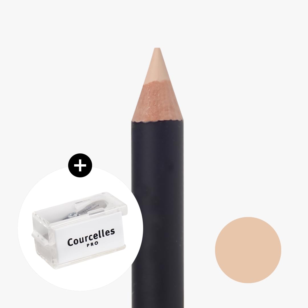 [K-Beauty Makeup] Courcelles Concealer Pencil CC706/CC707/CC708, Hard type-Natural Cover, light, medium, dark beige (CC708-Dark Beige+Sharpener)