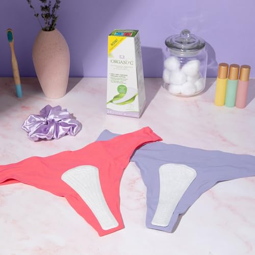 Organyc Organic Cotton Thong Panty Liners, 24 Count