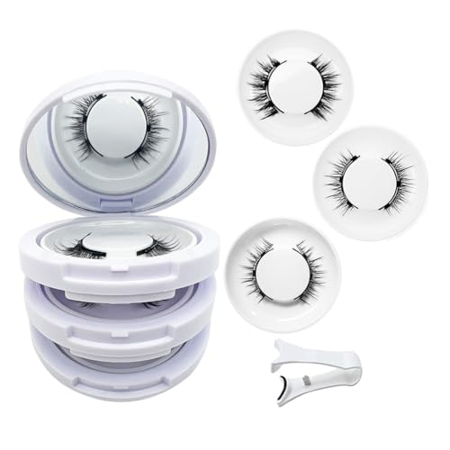 Eloria Magnetic Lashes with Applicator, 2026 New Upgrade Reusable Hunnyfit Magnetic Eyelashes Natural Look, Wispy False Lashes Kit, No Glue Needed Easy to Wear and Remove (Camellia+Devil+Simple)