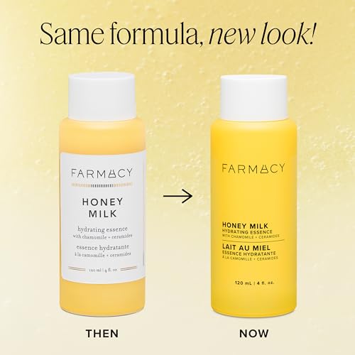 Farmacy Hydrating Essence - Hydrating Honey Milk Toner + Facial Essence to Soothe, Moisturize and Strengthen Skin Barrier - Preps Complexion for Skincare Products or Makeup Application (50ml)