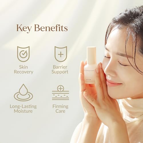 LU'PIUM Extreme Cell Repair Ampoule ? Vegan Barrier Repair & Hydrating Serum for Damaged or Dehydrated Skin, 5 Plant Mucin Complex, Inspired by Korean Skincare