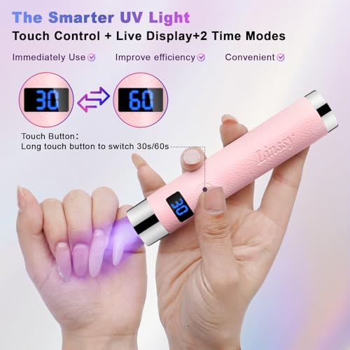 Linssy Mini UV Nail Lamp with Auto Sensor & Gooseneck