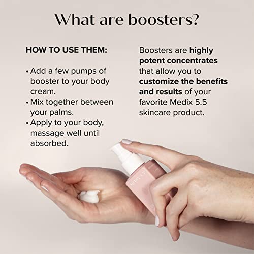 Medix 5.5 Glycolic Acid Body Wash + Collagen + Peptide Firming Cream + 3% Hyaluronic Acid Anti-Aging Booster Serum Set
