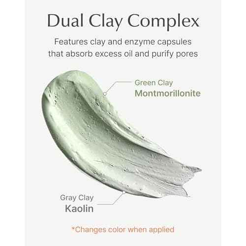 SU:M One Minute Clay Mask - Pore Cleanser & Hydrating 2-in-1 Korean Face Mask and Facial Cleanser for Blackheads, Exfoliation & Smooth Skin, 5.07 fl oz