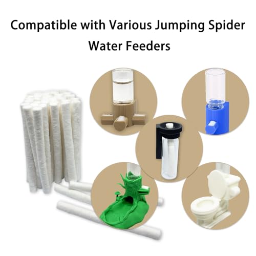 Jumping Spider Water Fountain Replacement Cotton Rolls - 50 Pack