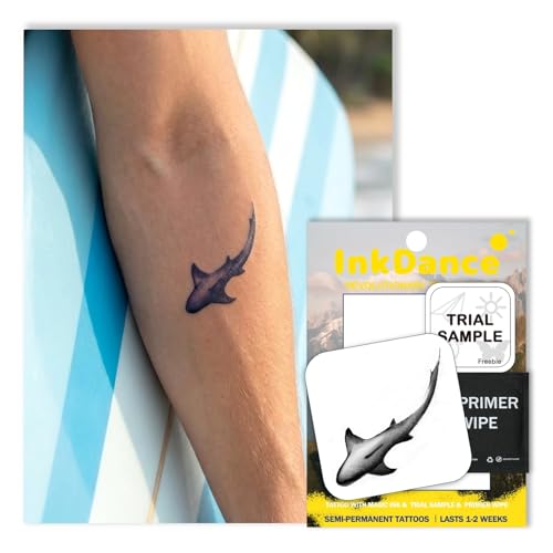 Ocean Shadow Shark Semi-Permanent Tattoo | Waterproof, 1-2 Weeks