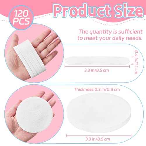 120 Pcs Facial Sponges Compressed,Facial Cleansing Pads,Natural Cosmetic Spa Sponges for Facial Cleansing,Exfoliating Face Sponges for Makeup Removal,Washing