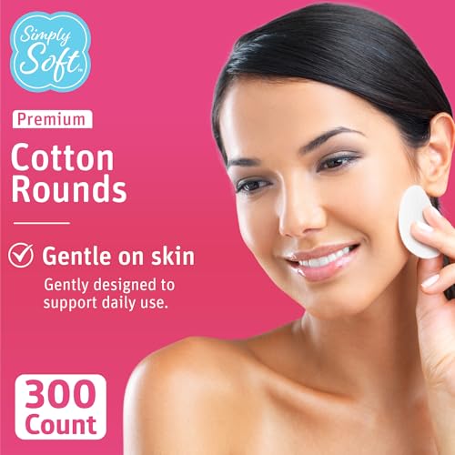 Medline Simply Soft Cotton Rounds 300 Count - Lint-Free