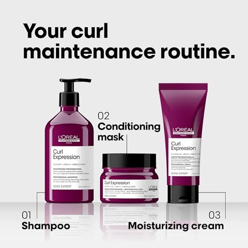 L'Or?al Professionnel Paris Curl Expression Leave-In Cream - For Curly and Coily Hair, Provides 2X More Hydration, Paraben-Free