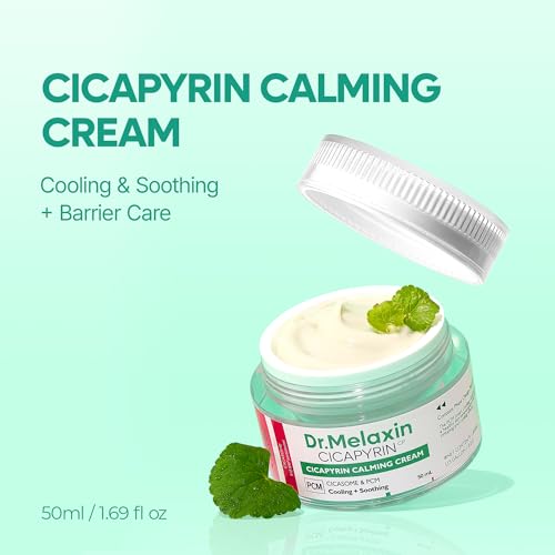 Dr. Melaxin Cicapilin Calming Cream, 1.7 fl oz (50 ml), Cooling Trouble Niacinamide, Aperica Leaf Extract, Moisturizing Cream, Moisture Moisturizing Care, Korean Skin Care, Korean Cosmetics'