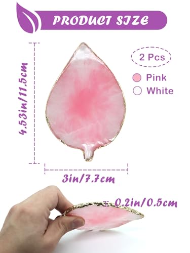 Leaf Design Resin Nail Art Palette - Color Mixing Tray