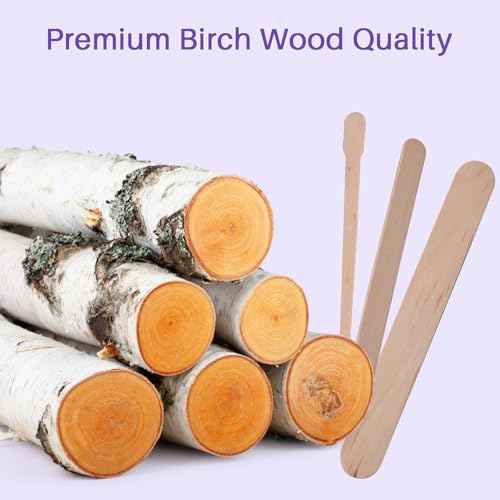 BLITZWAX 120pcs Wooden Waxing Sticks Kit for Hard Wax Hair Removal, Eyebrow Large and Small Applicators for Face, Body, and Lip, with 30 Wax Papers and Oils, Ideal for Women¡¯s At-Home Waxing