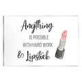Lipstick Glam Makeup Wall Plaque Art - 15 x 10 Inches