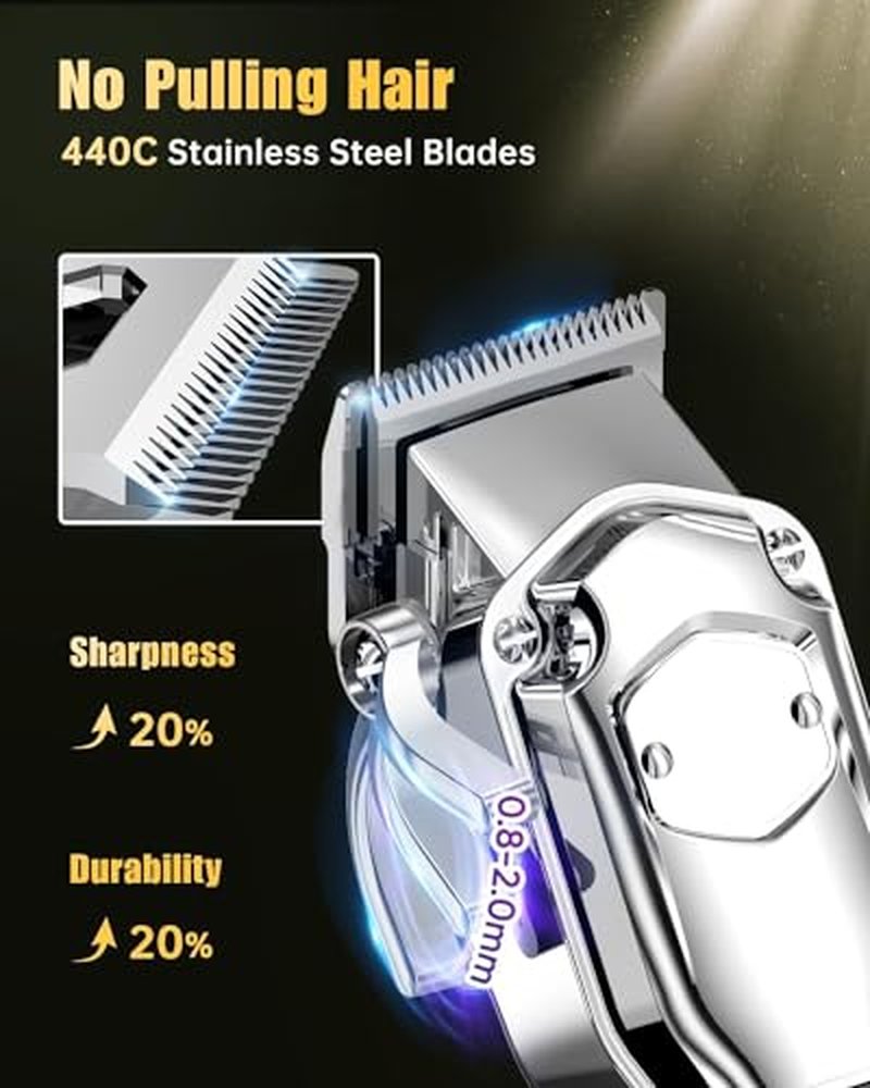 Romanda Cordless Hair Clippers Set for Men, 6800 RPM