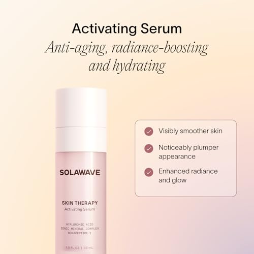 SolaWave Skin Therapy Activating Serum with 1 Refill | Enhance Red Light Therapy Wand Results | Hydrating Skincare for Microcurrent Galvanic Current