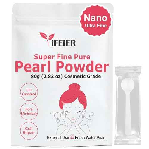 Pure Freshwater Nano Pearl Powder for Skincare and Homemade Cosmetics Grade. 80g(2.82oz) SuperFine Pearl Powder for DIY lotions | creams | serums | making face mask, Natural and Oranic
