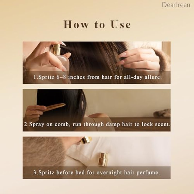 Dear Irean Floral Hair Perfume Spray - Alcohol-Free Mist for Women
