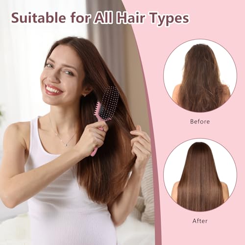 Curl Defining Brush Set - 4pc Hair Comb Kit for Curly Hair