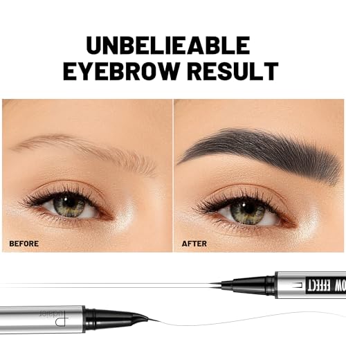 Pudaier 2-in-1 Microblading Eyebrow Pen & Brush, Waterproof 24H