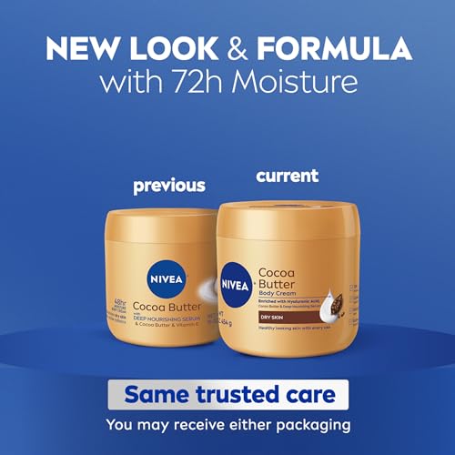 NIVEA Cocoa Butter Body Cream, 16 oz – Deep Nourishing Moisturizer