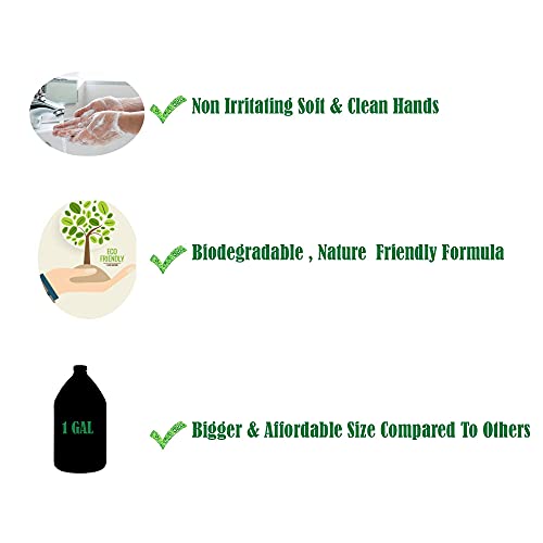GreenFist Lotionized Hand Soap [ Liquid Gel Refill ] Made in USA, 128 Ounce (1 Gallon) (Honey Suckle and Peach Set)