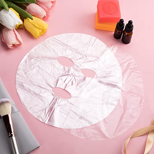 PAGOW 600 Sheets Facial Mask Preservative Disposable, Plastic Thin Face Mask Skin Care, DIY Clear Face Mask Paper Beauty Sheets for Face Skincare Spa Wrap Moisture Retention¡¦¡¦