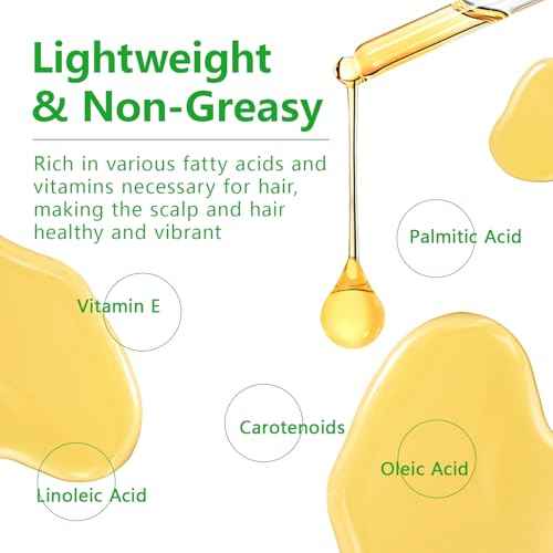 Batana Oil for Hair Growth Organic Raw Batana Hair Oil Natural Cold Pressed Pure Glass Bottle Oils to Thicken Brows, Repair Hair & Scalp, All Hair Types (4 fl oz) by MMPANG