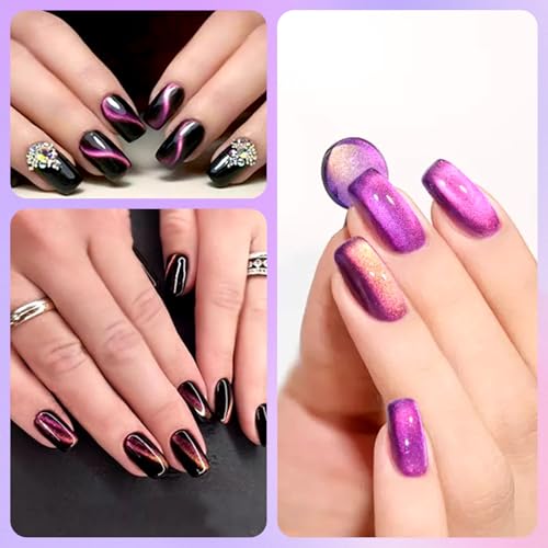 Laza 12 Pcs Nail Magnet Set for Stunning Cat Eye Effects