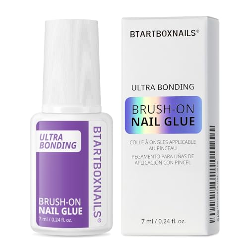 BTArtboxnails XCOATTIPS Brush on Nail Glue - Adhesive Ultra Bonding for Press Ons & Nail Tips, TPO & Hema Free, Super Strong & Easy Application, Quick Air Dry & Long-Lasting Fast Glue, 7ml