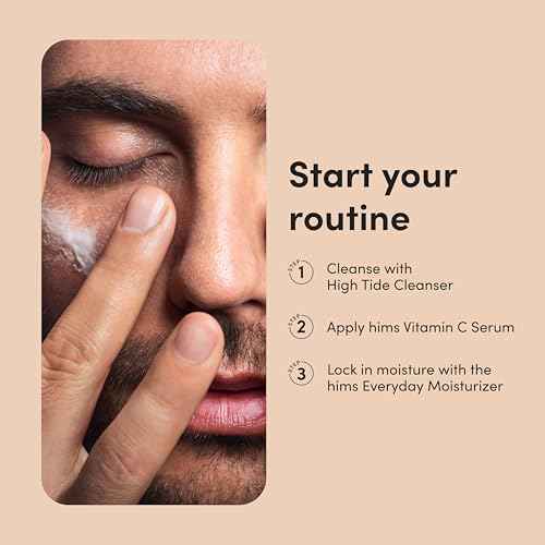 hims High Tide Hydrating Daily Cleanser for Men - Gentle Face Cleanser with Hyaluronic Acid, Squalane and Green Tea Extract - Lemongrass Field Scent