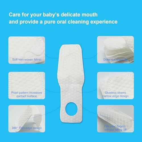 102PCS Baby Tongue Cleaner, Disposable Newborn Finger Toothbrush, Soft Gauze Baby Mouth Cleaner for Infant Gum Teeth Cleaning, Wet&Dry Mouth Cleaner for 0-36 Months Babies